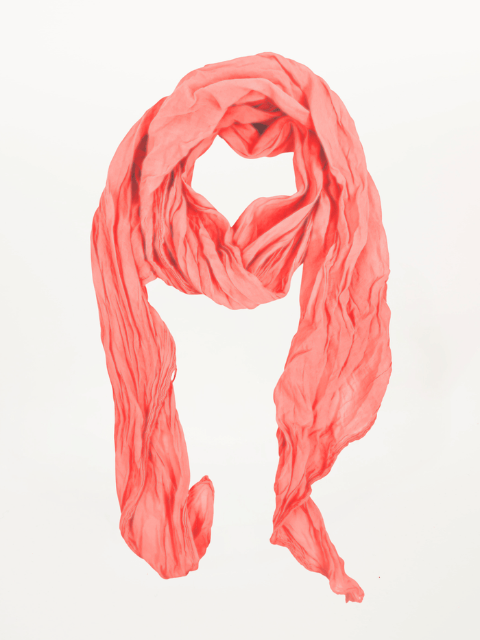 Foulard corail uni 100% coton