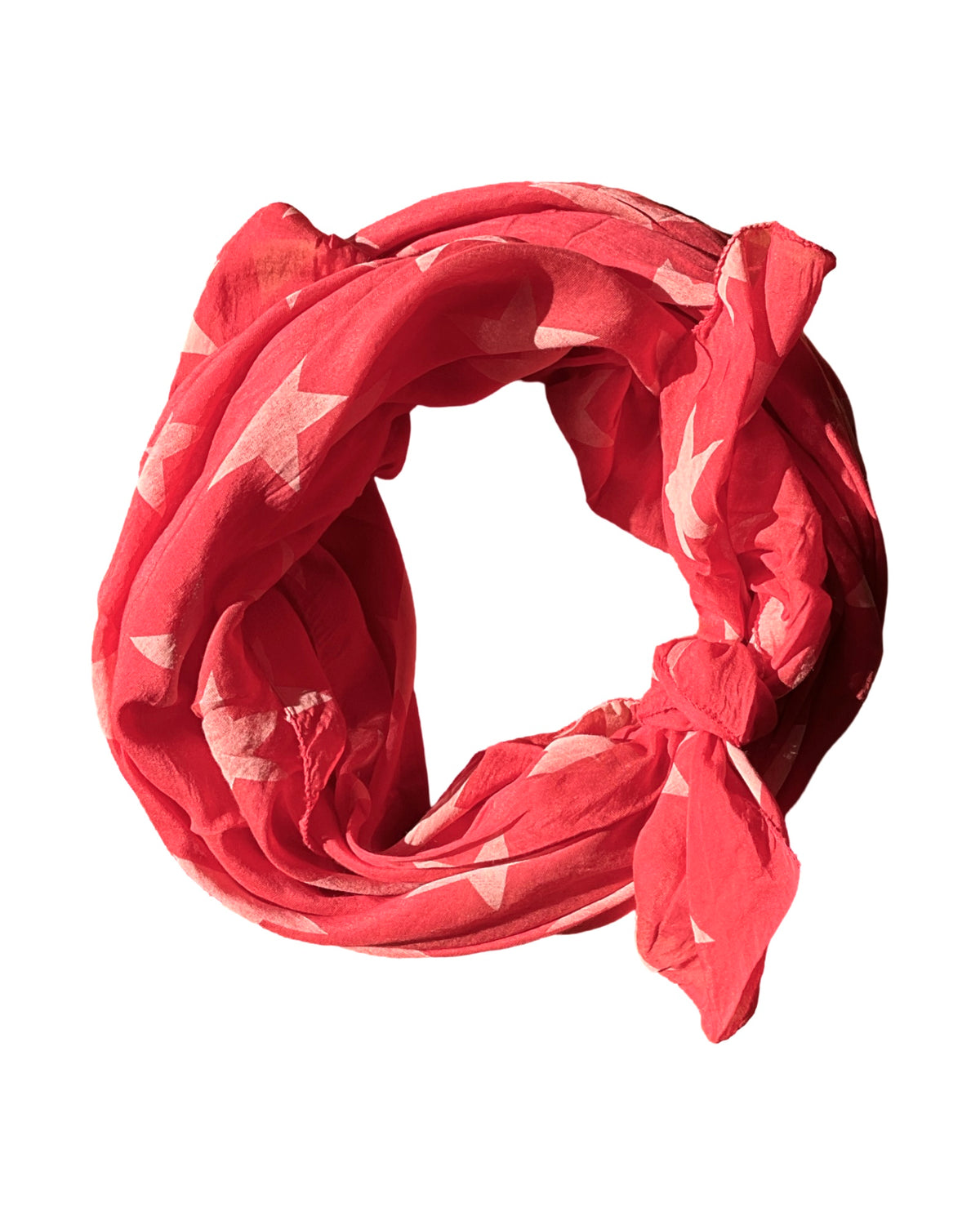 Foulard rouge à motifs d'étoiles