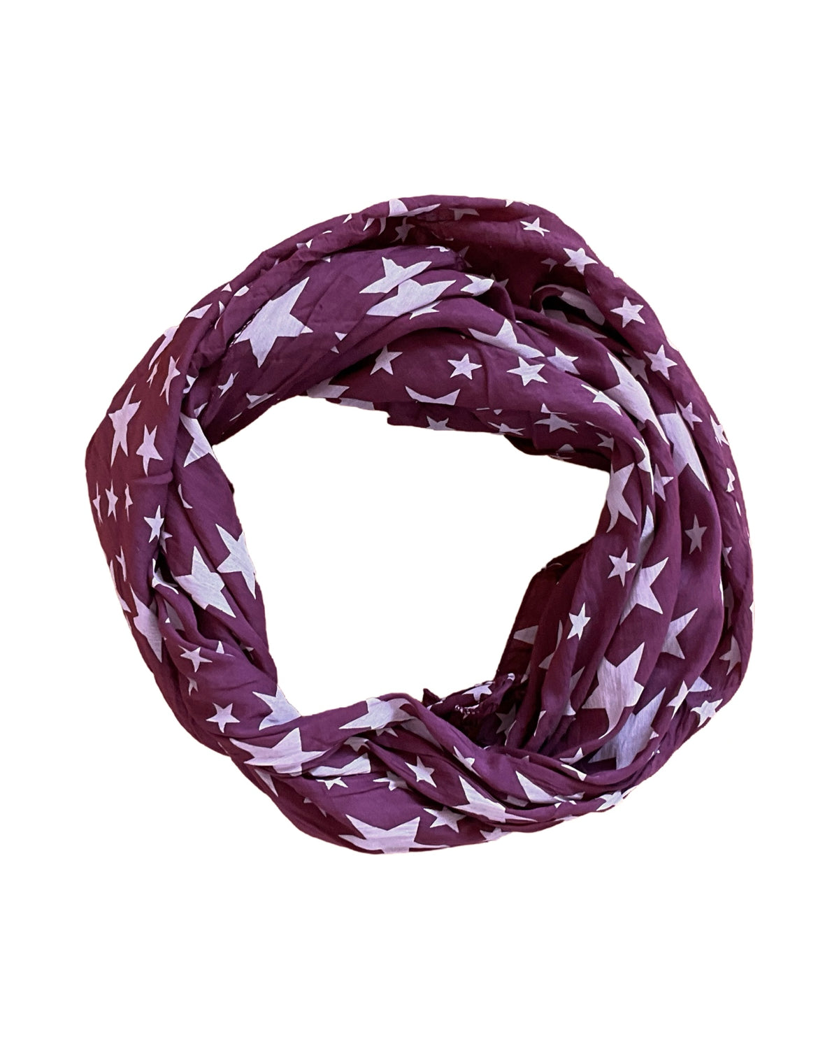 Foulard bourgogne à motifs d'étoiles