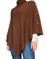 Chandail Brun style poncho pour femme.