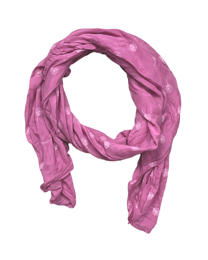 Foulard fuchsia avec imprimé de fleurs pour femme