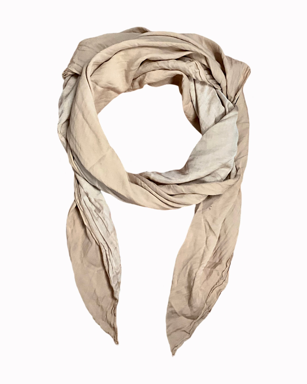 Foulard beige 20% soie pour femme.