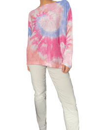 Chandail rose ''Tie Dye'' pour femme avec pantalon.