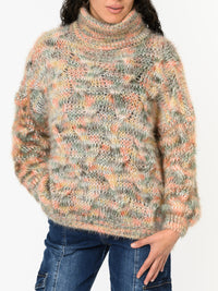 NEW - Chandail en tricot orange et vert