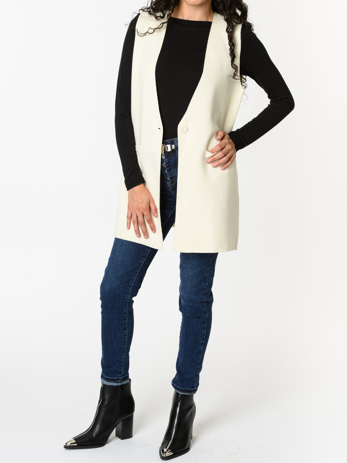 NEW - Veste sans manches blanc crème