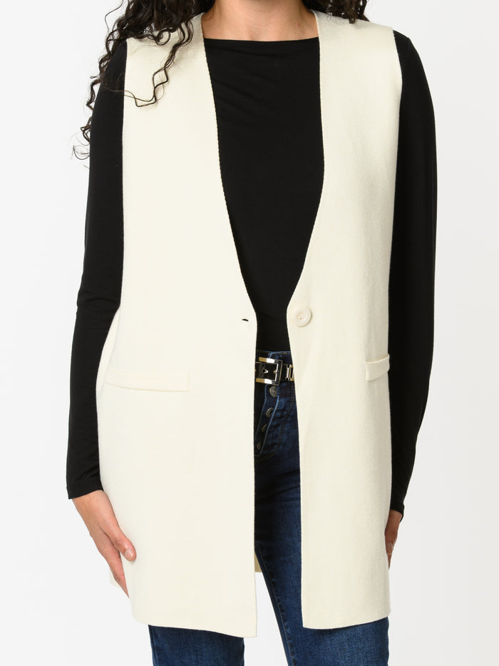NEW - Veste sans manches blanc crème