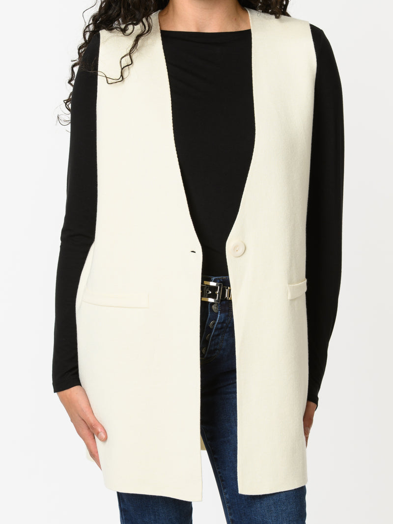 NEW - Veste sans manches blanc crème