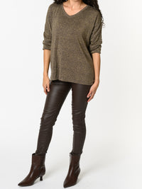 NEW - Chandail brun avec dorures