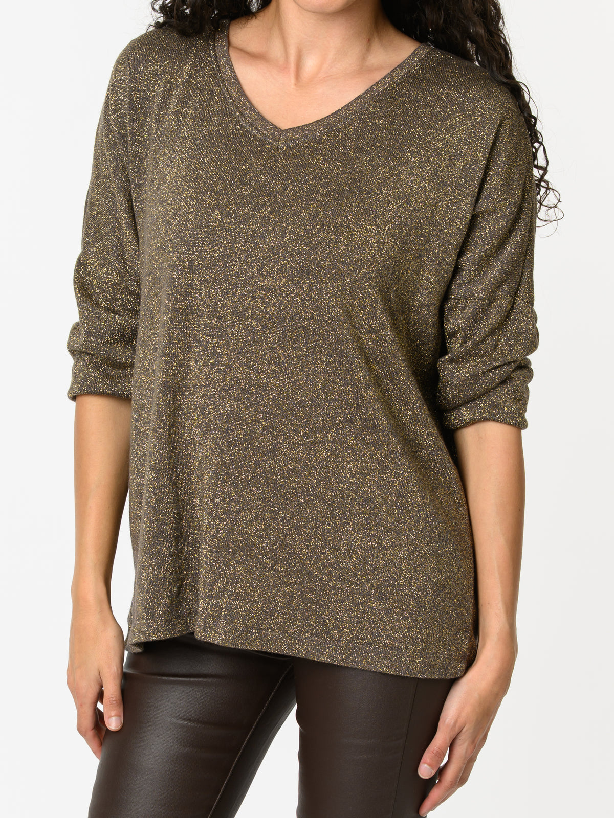 NEW - Chandail brun avec dorures