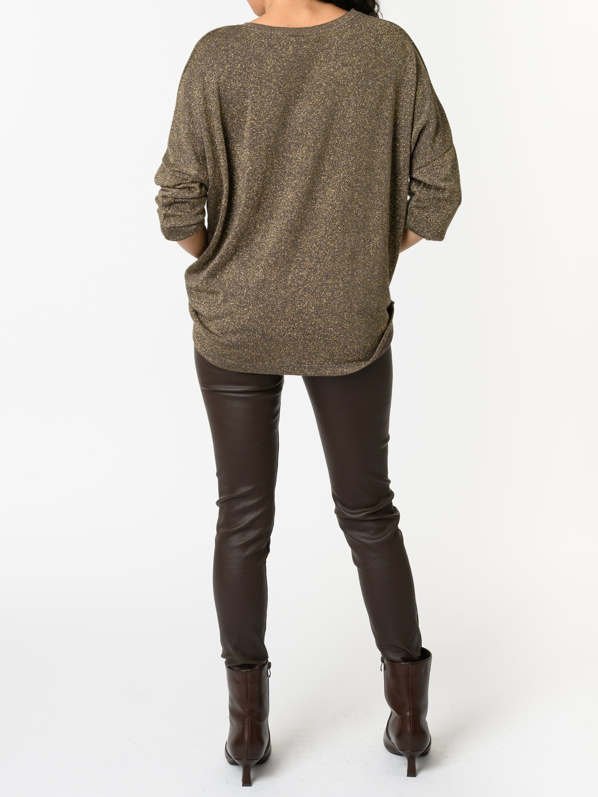 NEW - Chandail brun avec dorures