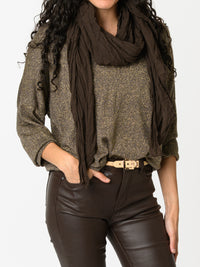 NEW - Chandail brun avec dorures