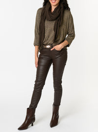 NEW - Chandail brun avec dorures