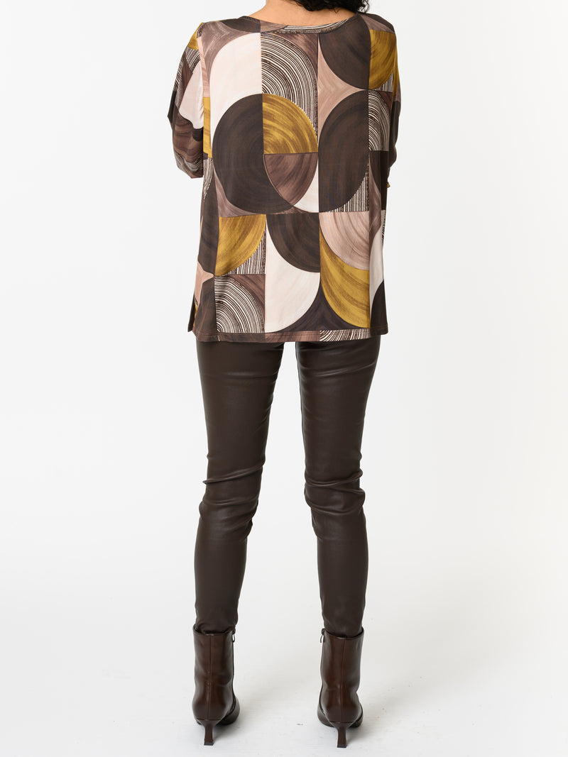 NEW - Chandail avec imprimé géométrique multicolore