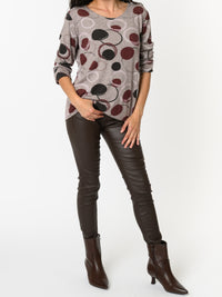 NEW - Chandail moka avec imprimé de cercles