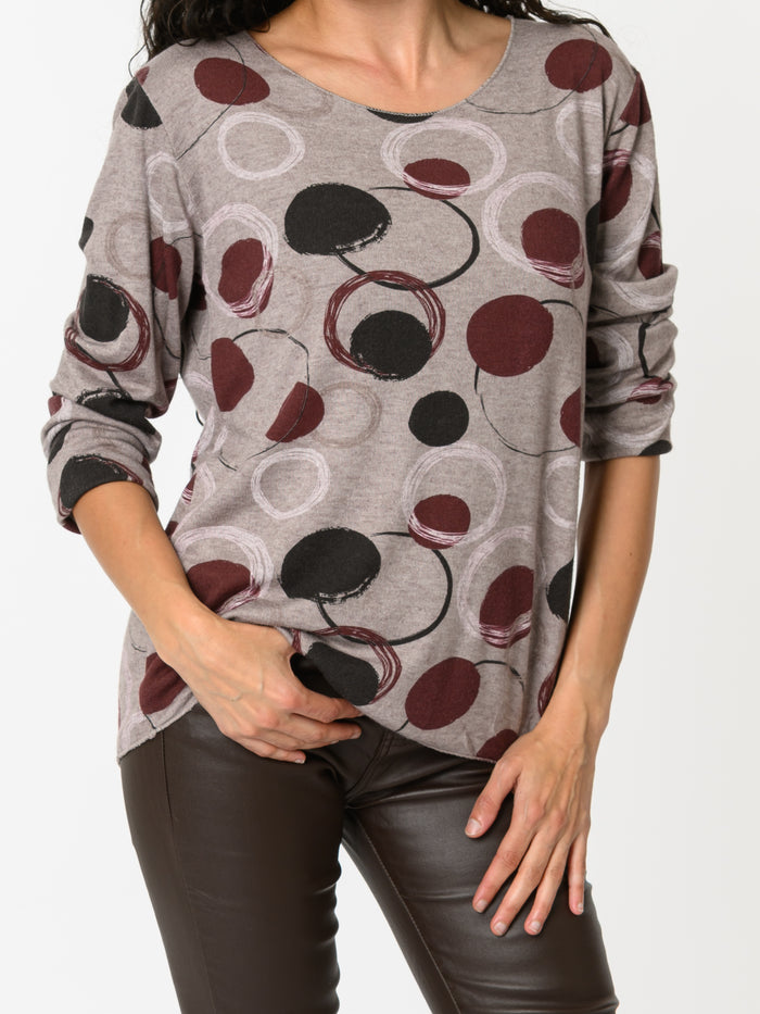 NEW - Chandail moka avec imprimé de cercles