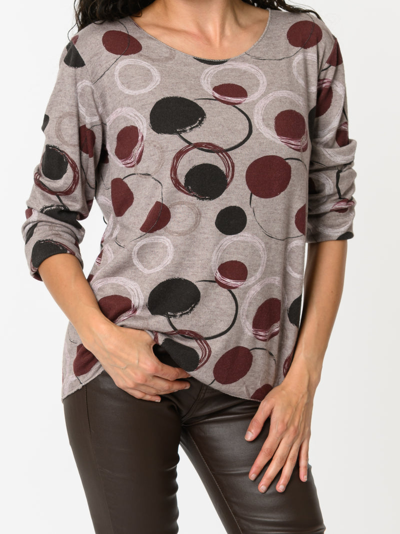 NEW - Chandail moka avec imprimé de cercles