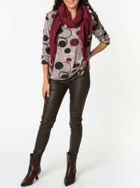 NEW - Chandail moka avec imprimé de cercles