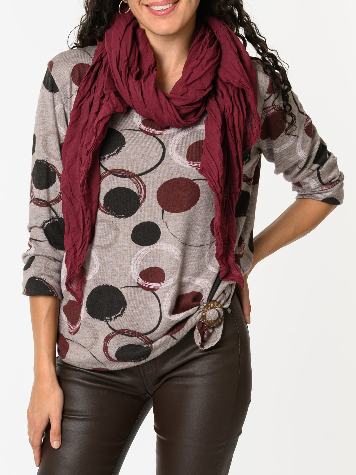 NEW - Chandail moka avec imprimé de cercles