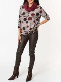 NEW - Chandail moka avec imprimé de cercles