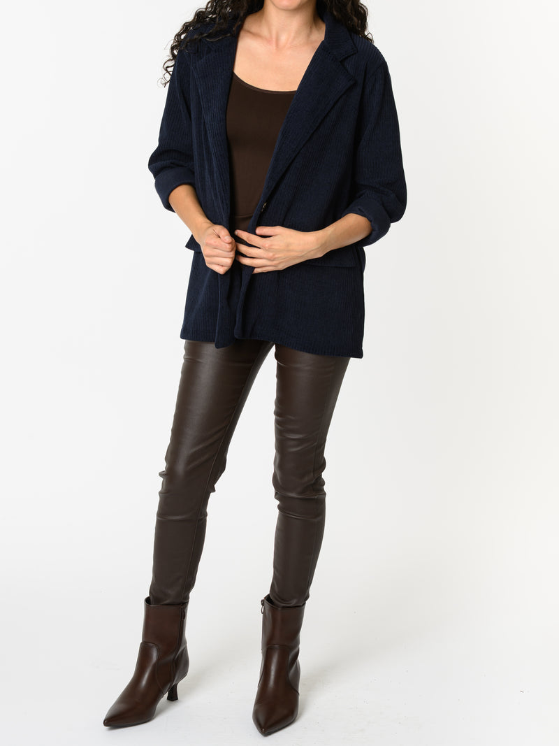 NEW - Veston marine en velours