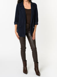 NEW - Veston marine en velours