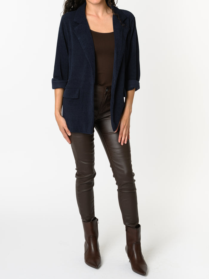 NEW - Veston marine en velours