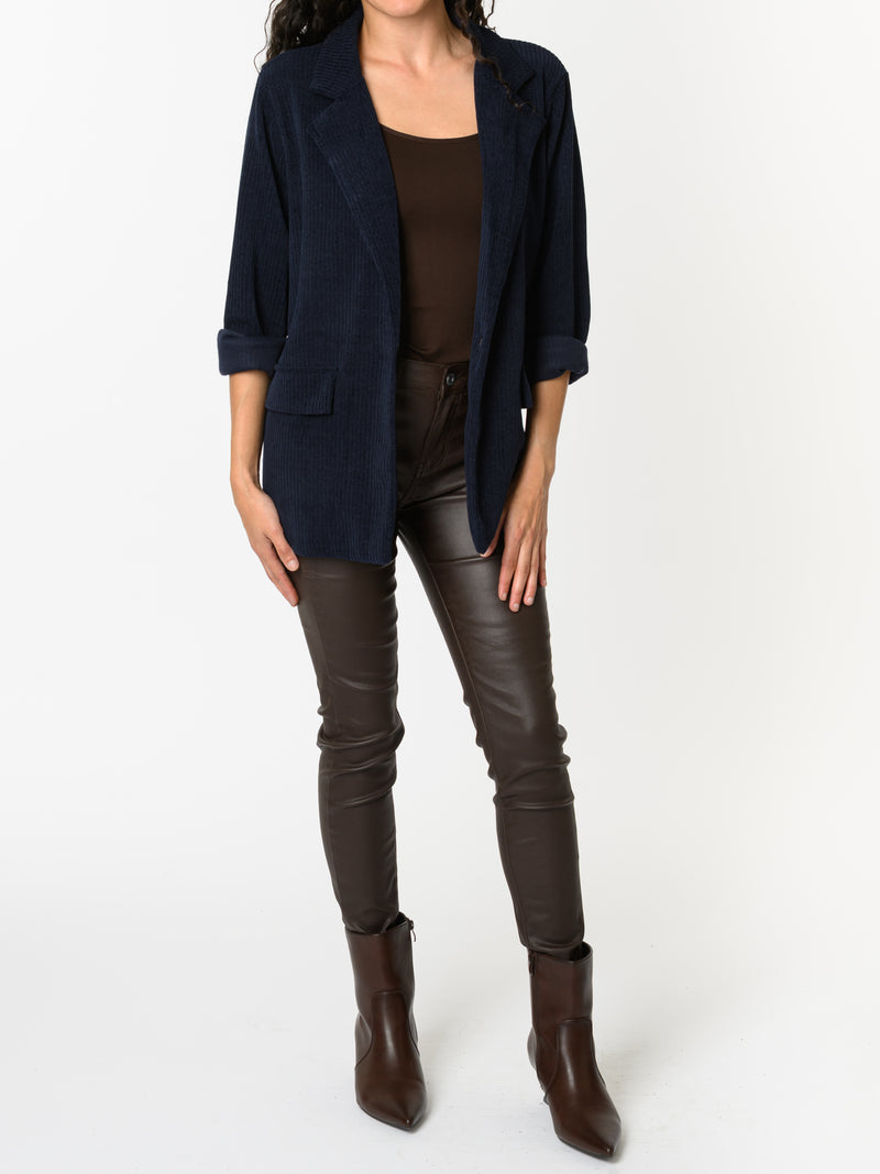 NEW - Veston marine en velours