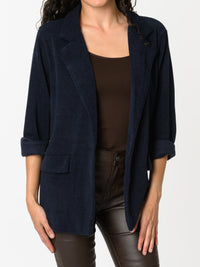 NEW - Veston marine en velours