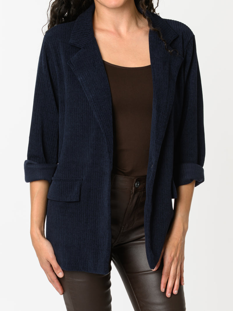 NEW - Veston marine en velours