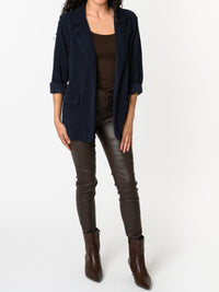 NEW - Veston marine en velours