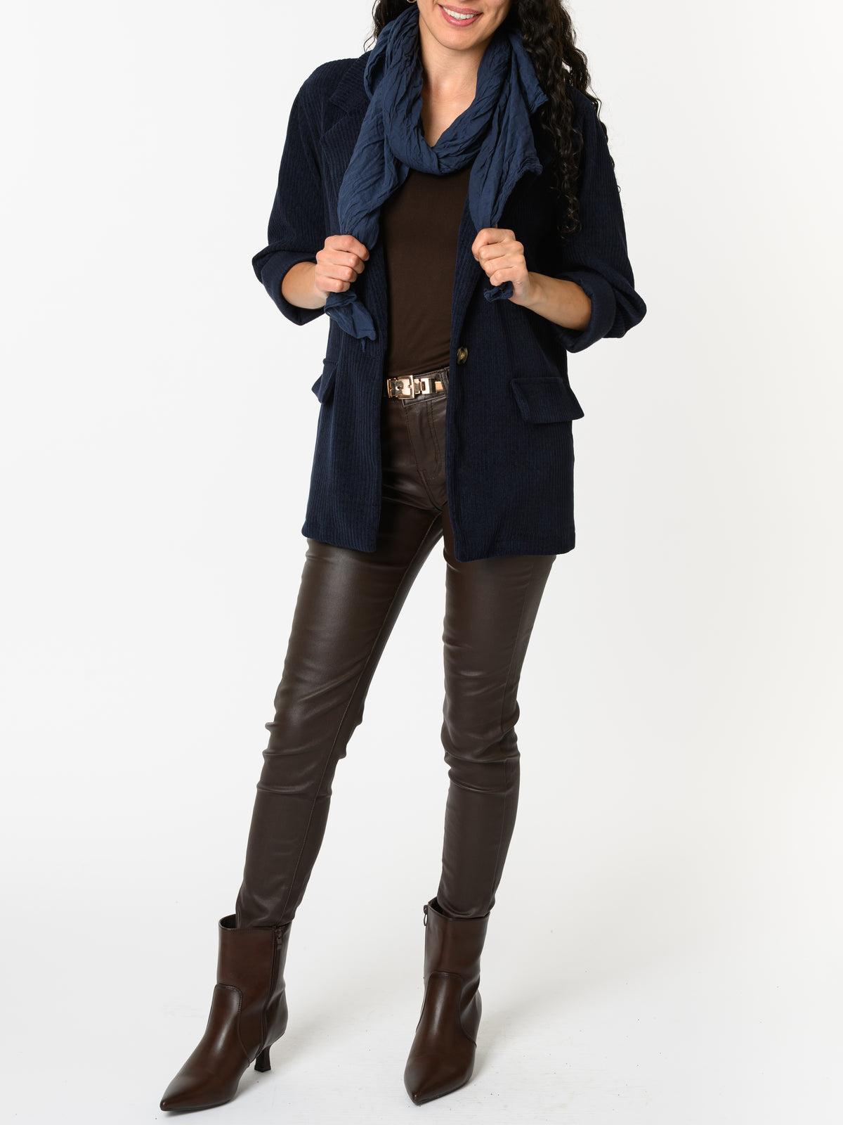 NEW - Veston marine en velours