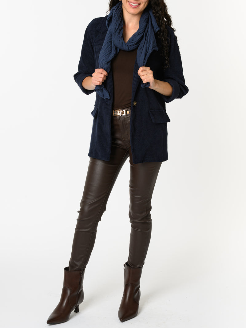 NEW - Veston marine en velours