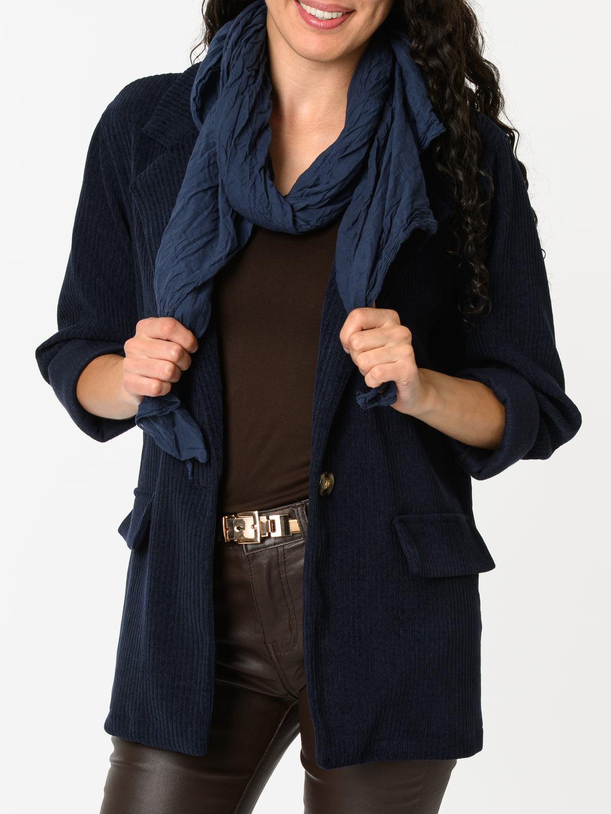 NEW - Veston marine en velours