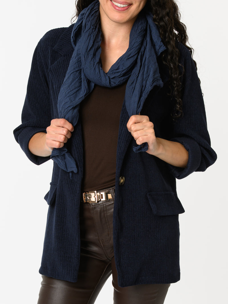 NEW - Veston marine en velours