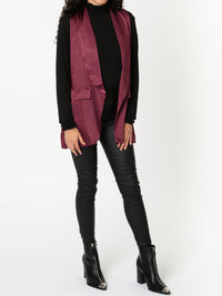 NEW - Veste bourgogne en satin