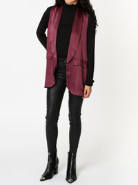 NEW - Veste bourgogne en satin