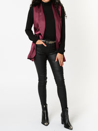 NEW - Veste bourgogne en satin