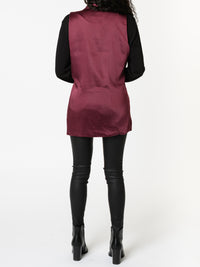 NEW - Veste bourgogne en satin