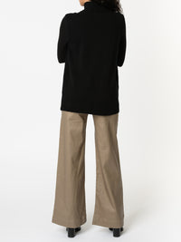 NEW - Débardeur noir uni à col montant pour femme