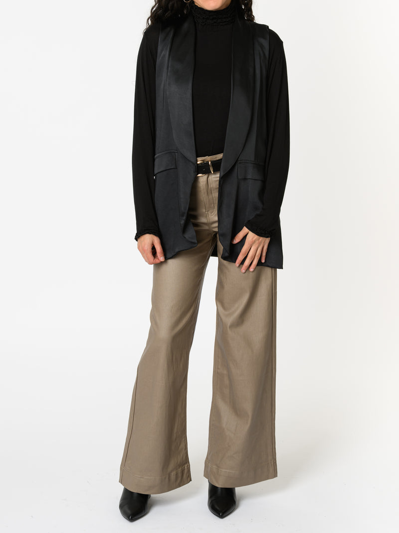 NEW - Veste noir en satin