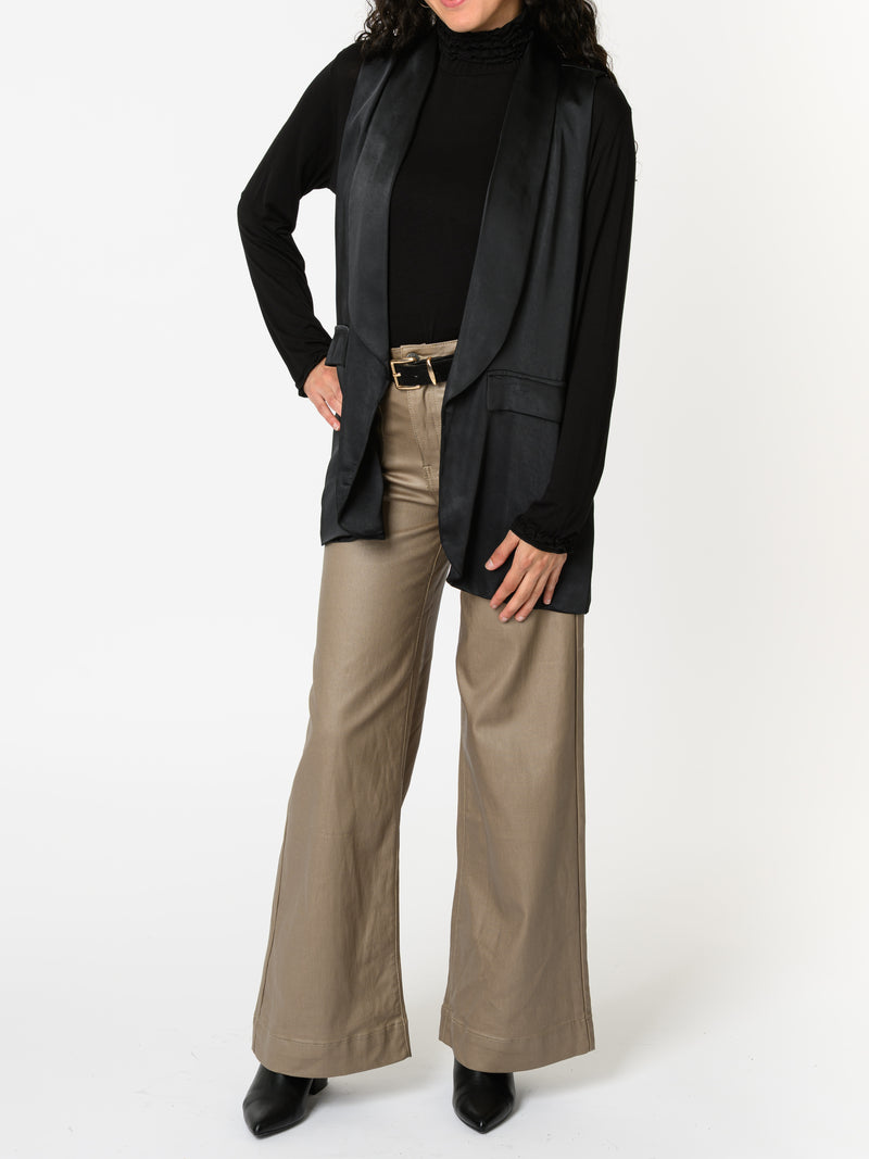 NEW - Veste noir en satin