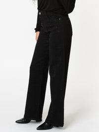 NEW - Pantalon palazzo noir avec brillants noirs