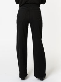 NEW - Pantalon palazzo noir avec brillants noirs