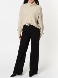 NEW - Chandail beige à col roulé