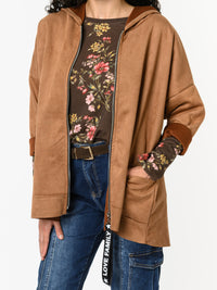 NEW - Chandail brun à manche longue avec imprimé floral