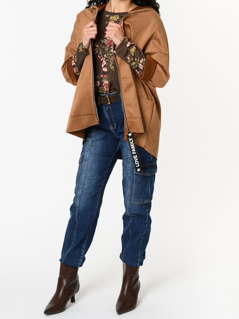 NEW - Veste camel à manches longues avec capuchon