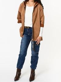 NEW - Veste camel à manches longues avec capuchon