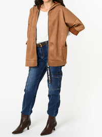 NEW - Veste camel à manches longues avec capuchon