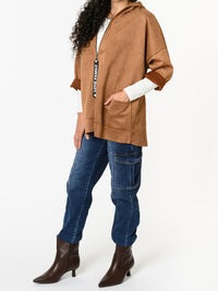 NEW - Veste camel à manches longues avec capuchon