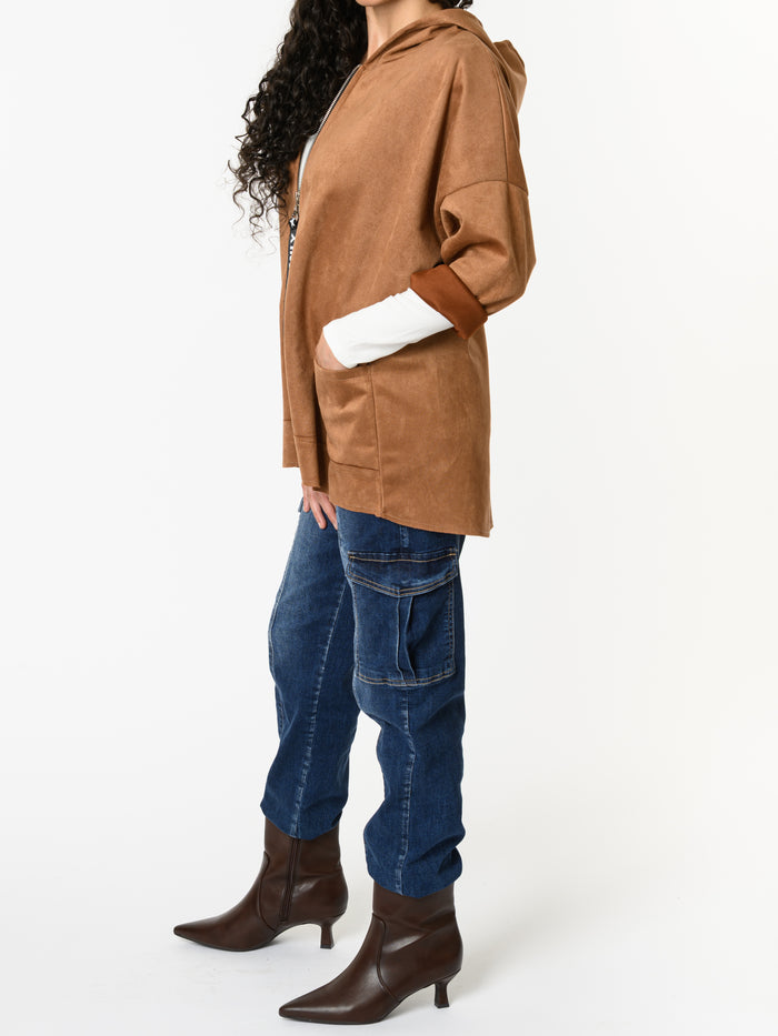 NEW - Veste camel à manches longues avec capuchon